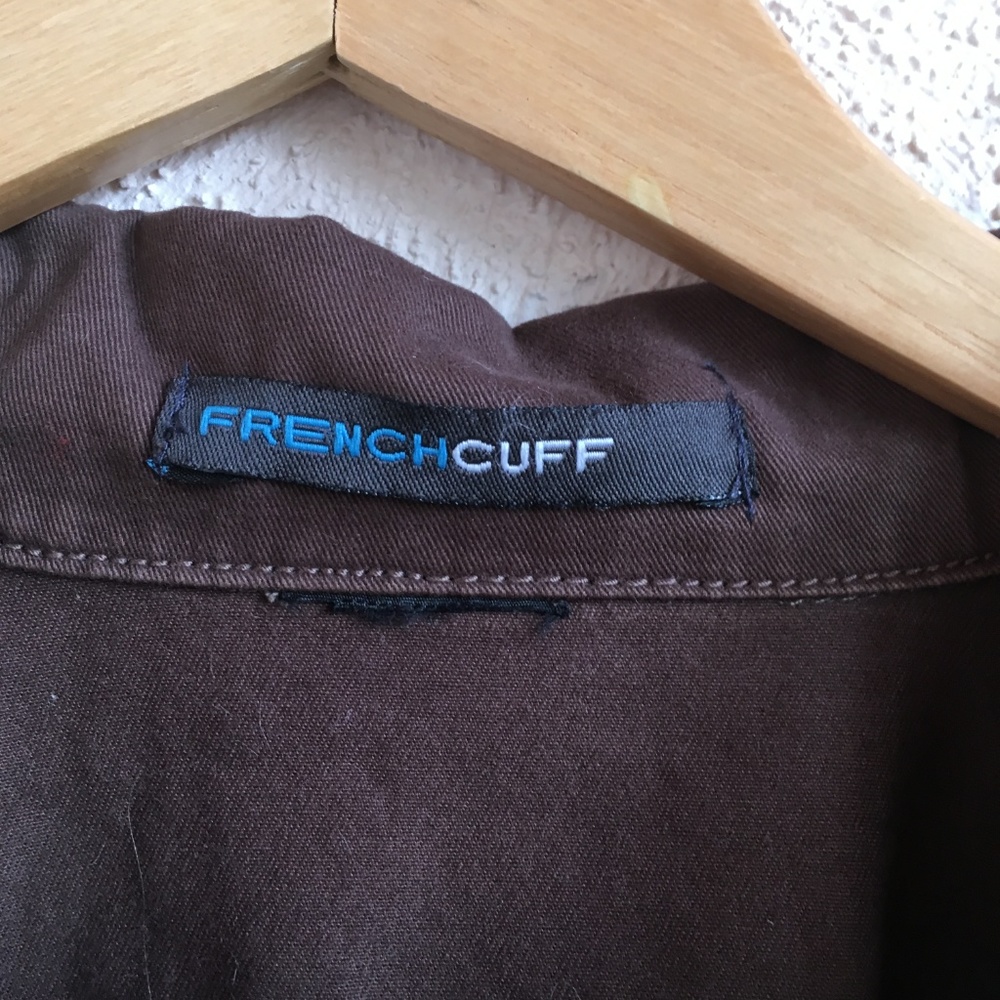 FRENCH CUFF BROWN TRENCH COAT - Picture 2 of 3